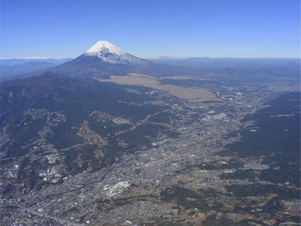 裾野市上空からの写真